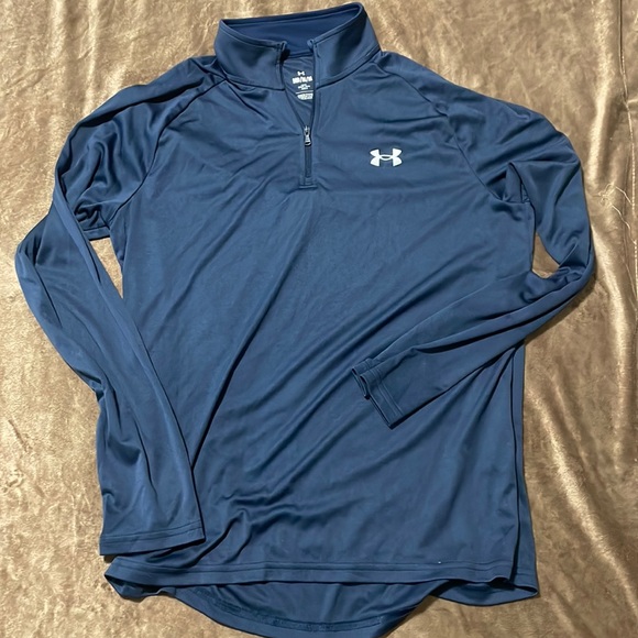 Under Armour Navy Blue Quarter Zip - Picture 1 of 3